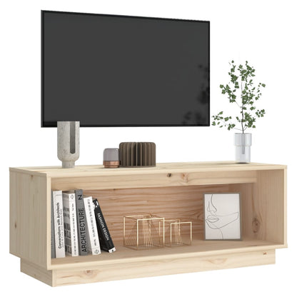 Mobile Porta TV 90x35x35 cm in Legno Massello di Pino - homemem39