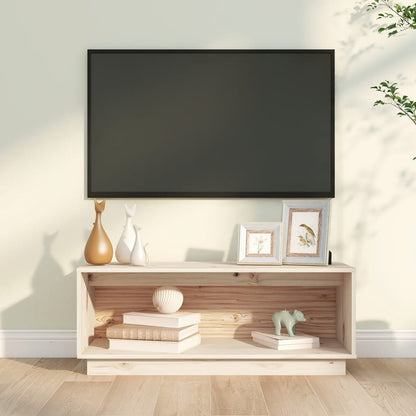 Mobile Porta TV 90x35x35 cm in Legno Massello di Pino - homemem39