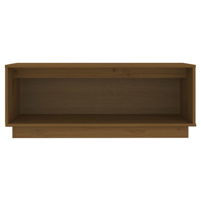 Mobile Porta TV Miele 90x35x35 cm in Legno Massello di Pino - homemem39