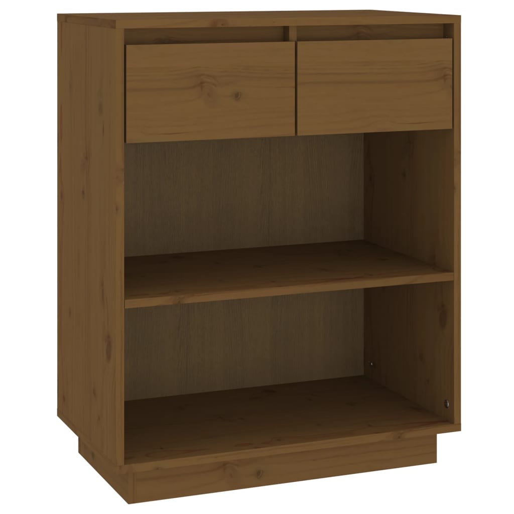 Mobile Consolle Miele 60x34x75 cm in Legno Massello di Pino - homemem39