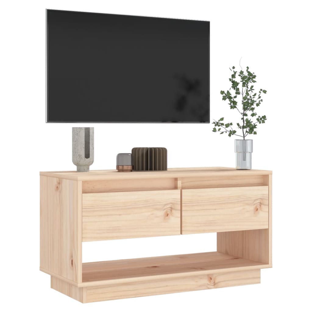 Mobile Porta TV 74x34x40 cm in Legno Massello di Pino - homemem39