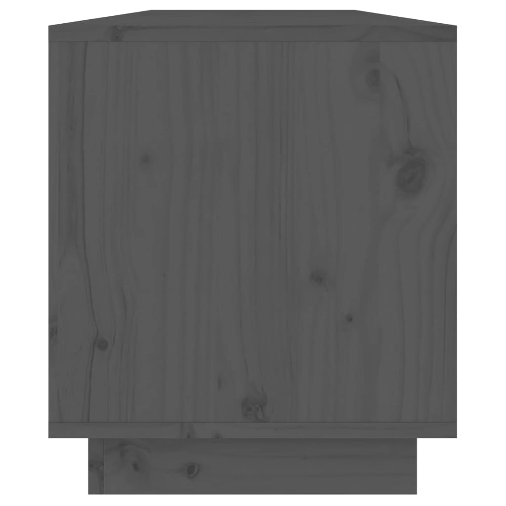 Mobile Porta TV Grigio 110,5x34x40 cm in Legno Massello di Pino - homemem39