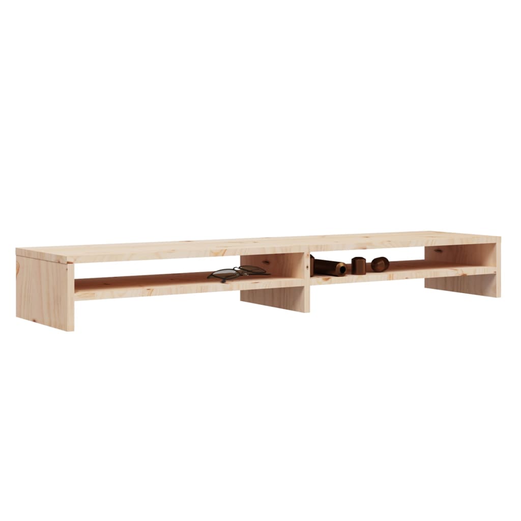 Supporto per Monitor 100x24x13 cm in Legno Massello di Pino - homemem39