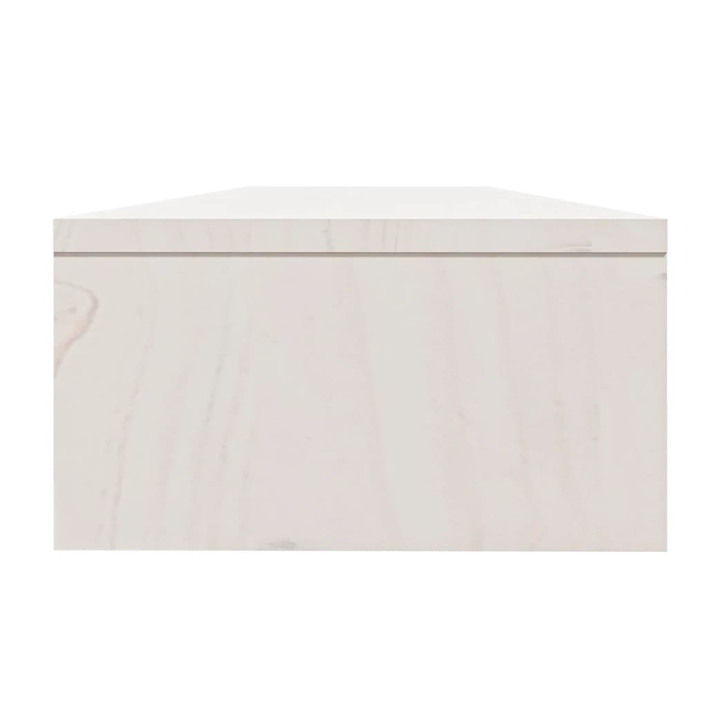 Supporto per Monitor Bianco 100x24x13 cm Legno Massello di Pino - homemem39