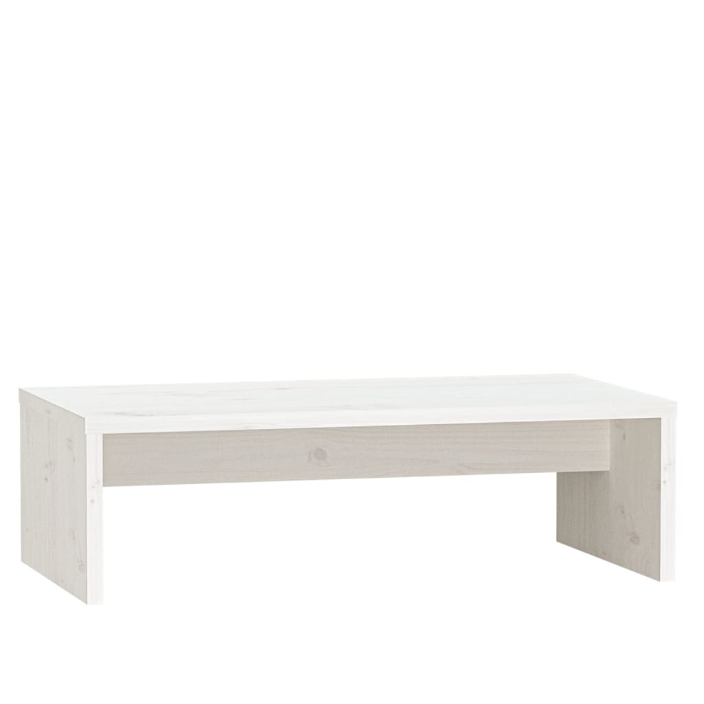 Supporto per Monitor Bianco 50x27x15 cm Legno Massello di Pino - homemem39