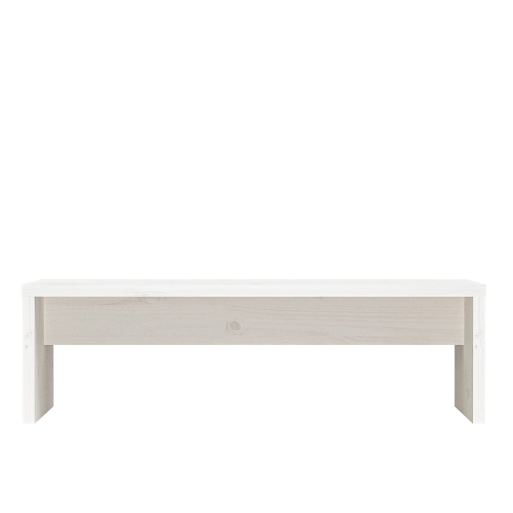 Supporto per Monitor Bianco 50x27x15 cm Legno Massello di Pino - homemem39