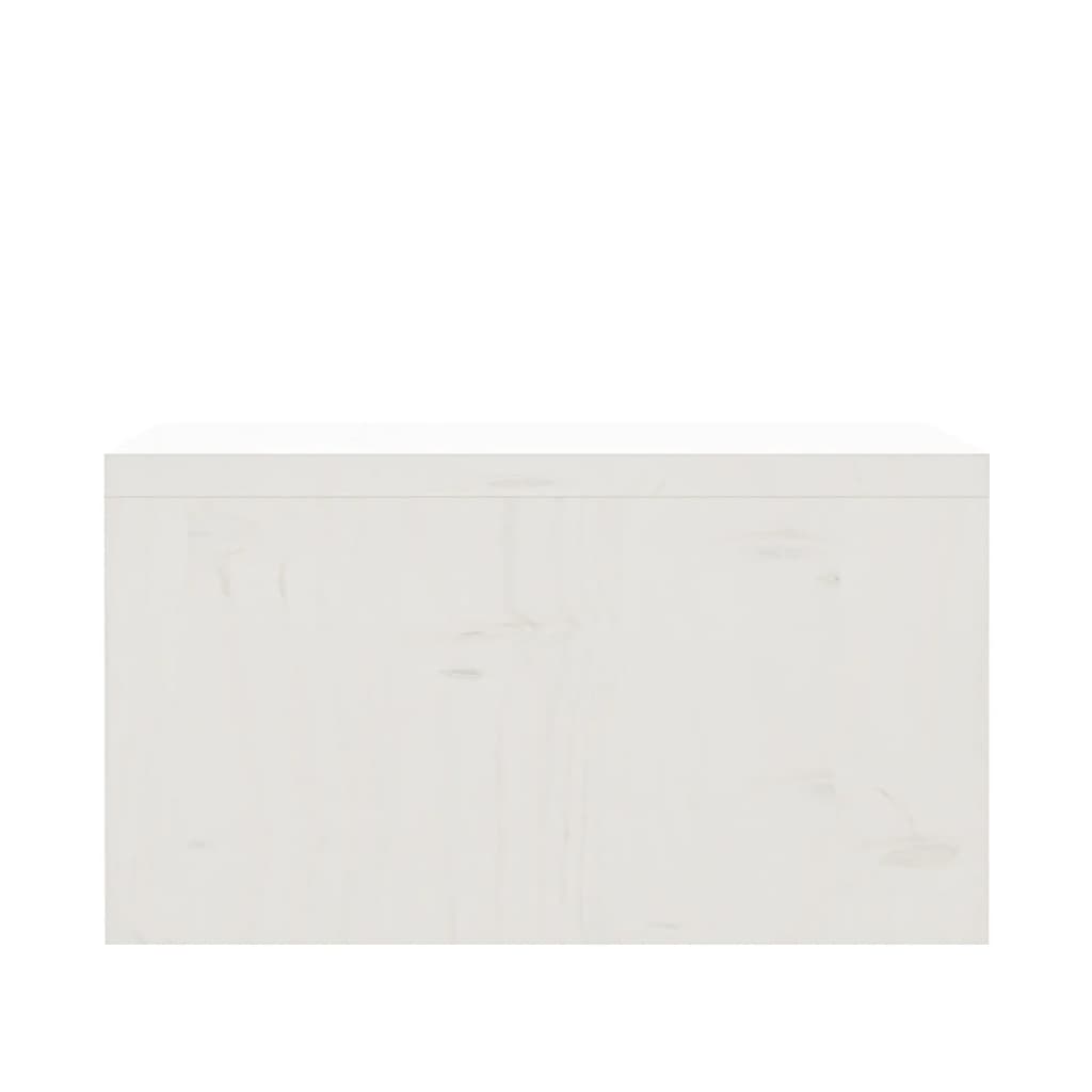 Supporto per Monitor Bianco 50x27x15 cm Legno Massello di Pino - homemem39