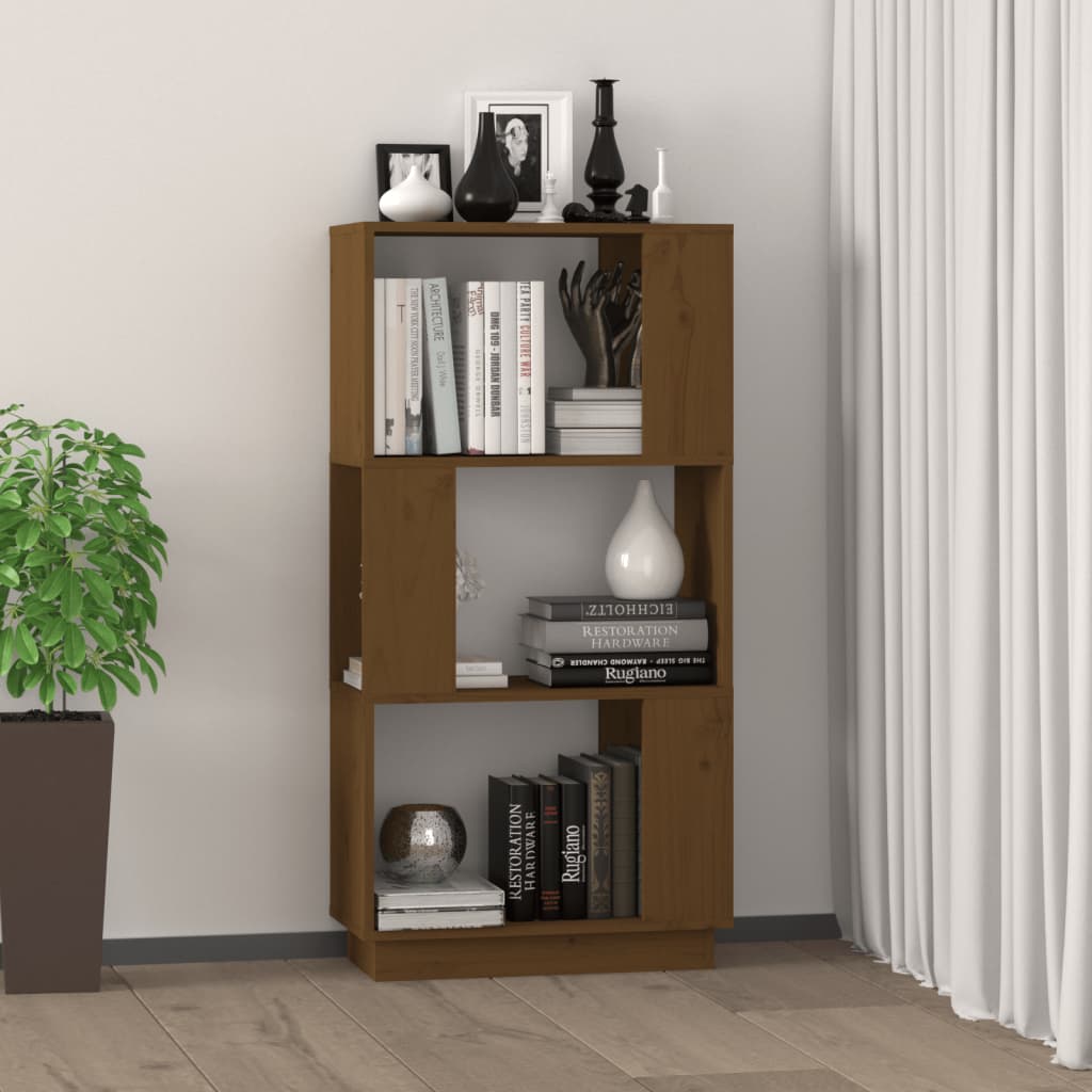 Libreria/Divisorio Miele 51x25x101 cm in Legno Massello di Pino - homemem39