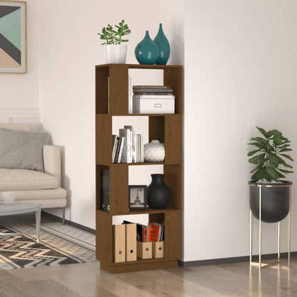 Libreria/Divisorio Miele 51x25x132 cm in Legno Massello di Pino - homemem39