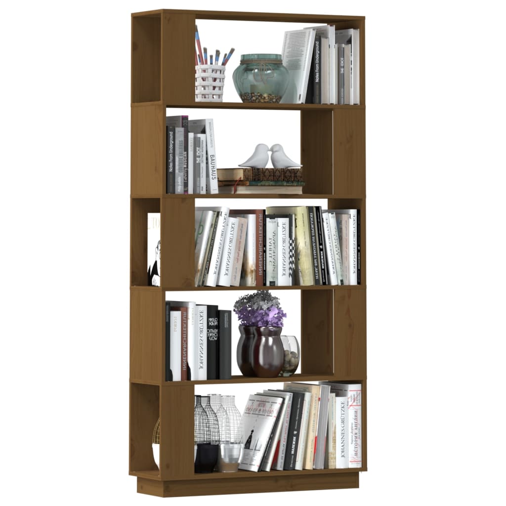 Libreria/Divisorio Miele 80x25x163,5 cm Legno Massello - homemem39