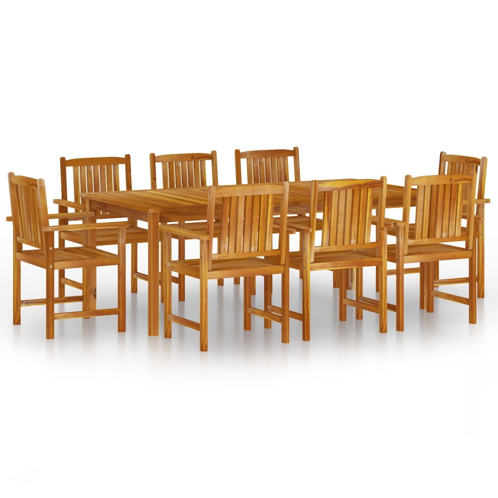 Set da Pranzo per Giardino 9 pz in Legno Massello di Acacia - homemem39