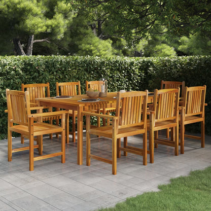 Set da Pranzo per Giardino 9 pz in Legno Massello di Acacia - homemem39