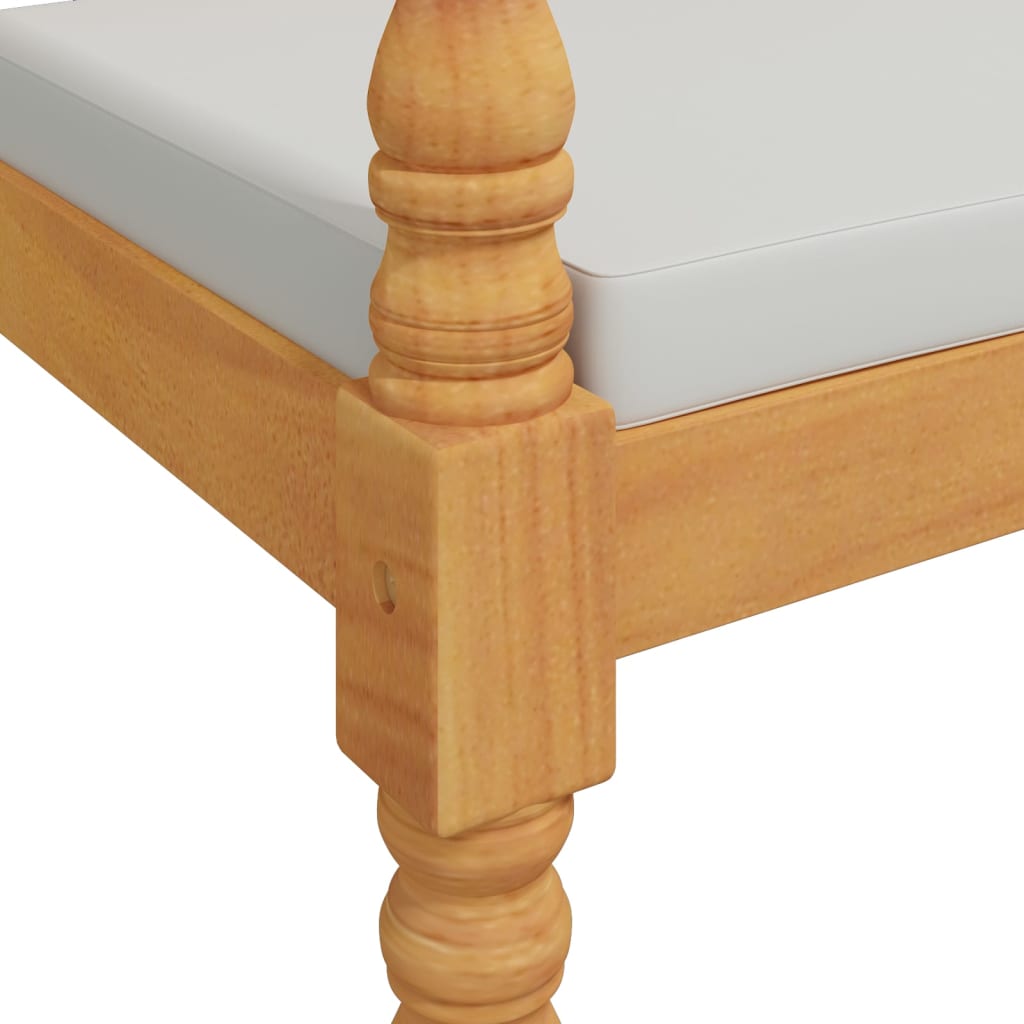 Panchina Batavia con Cuscino 150 cm in Legno Massello di Teak - homemem39