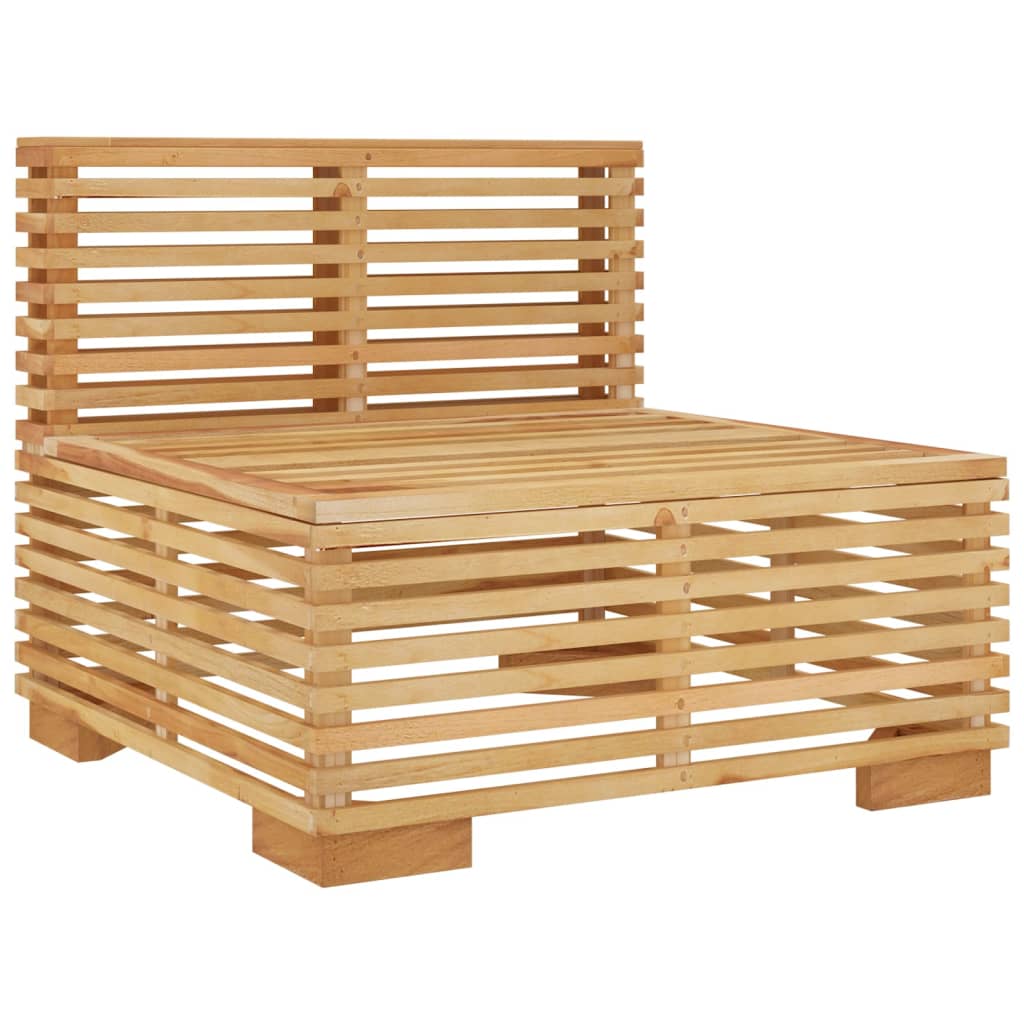 Divano Centrale da Giardino con Cuscini Crema Massello di Teak - homemem39