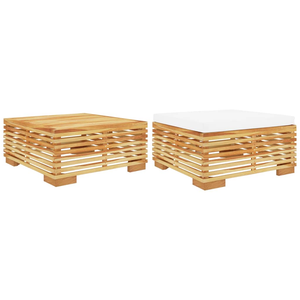 Set Divani da Giardino 2 pz in Legno Massello di Teak - homemem39