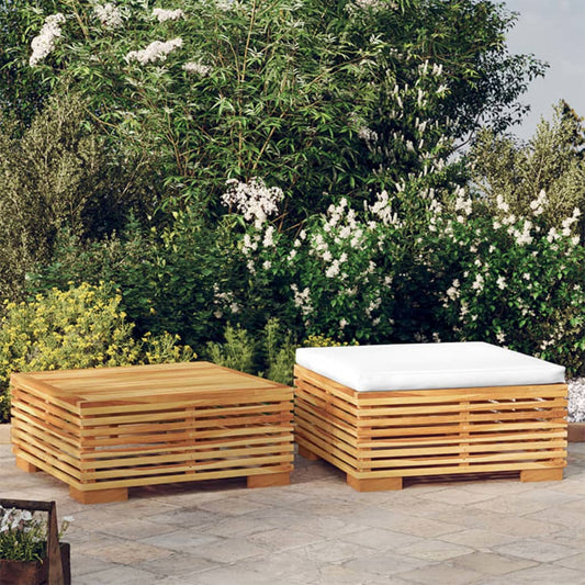 Set Divani da Giardino 2 pz in Legno Massello di Teak - homemem39