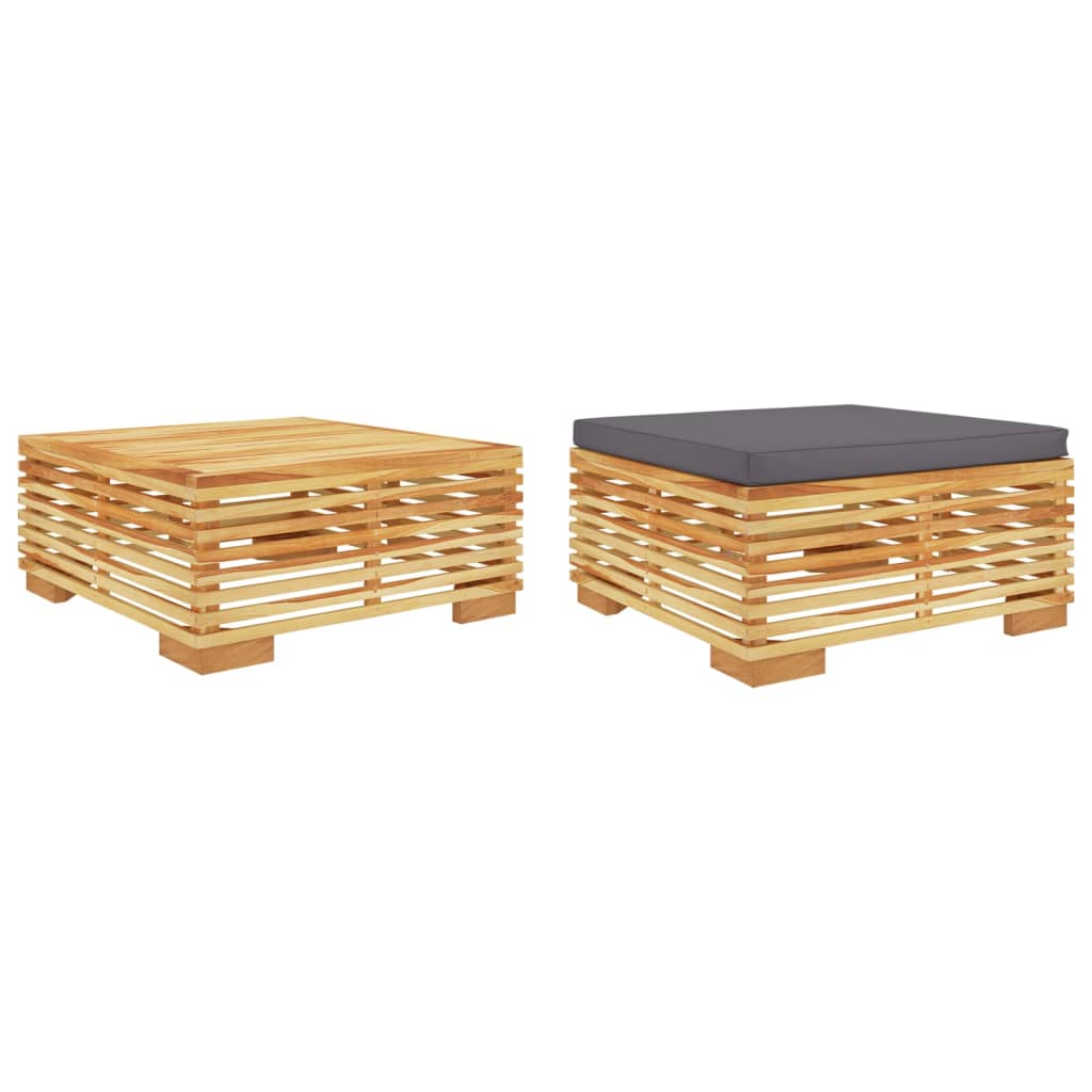 Set Divani da Giardino 2 pz in Legno Massello di Teak - homemem39