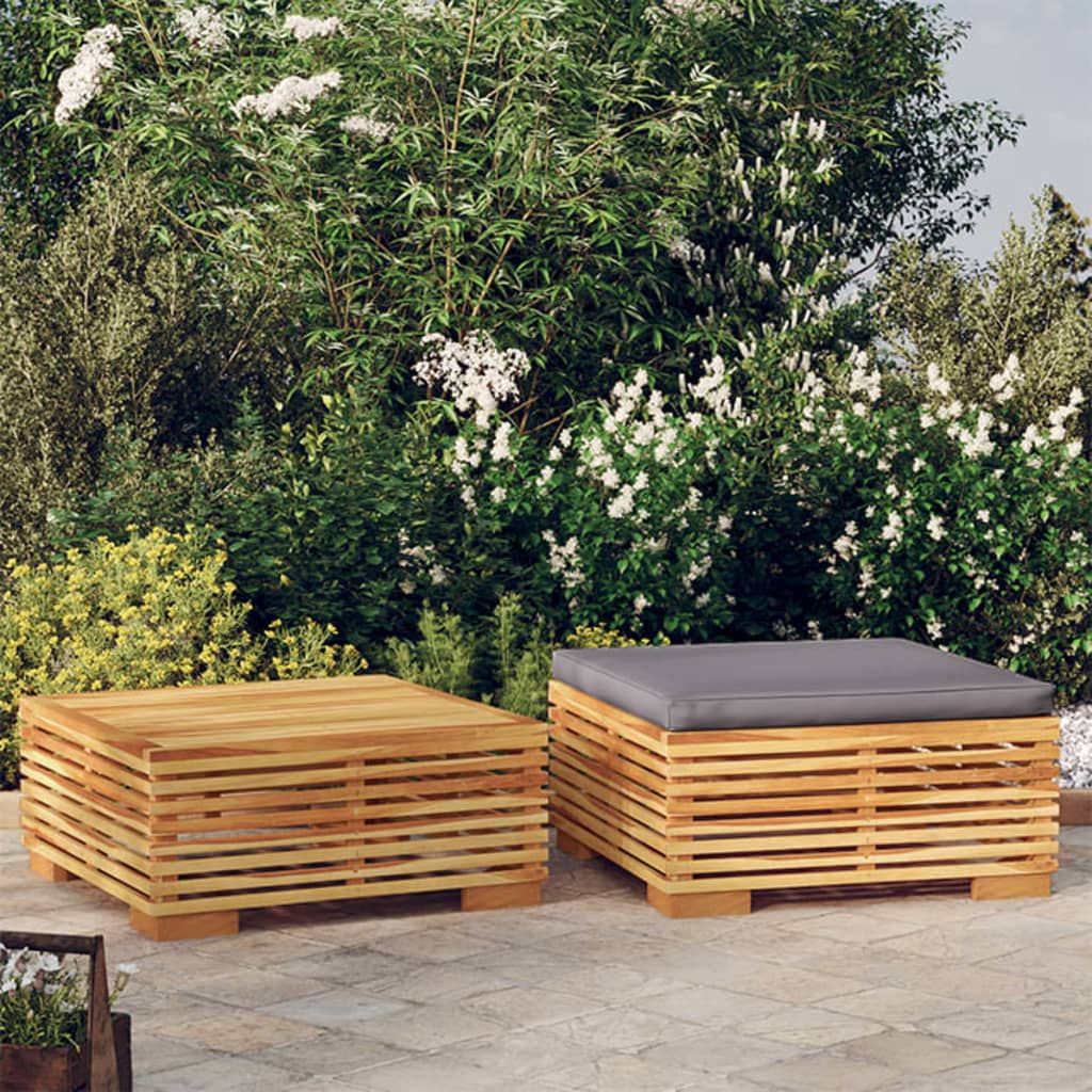 Set Divani da Giardino 2 pz in Legno Massello di Teak - homemem39