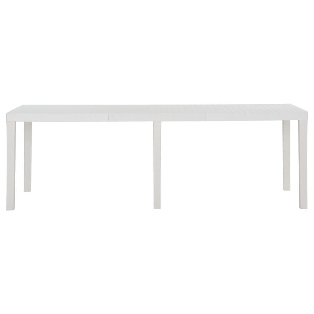 Tavolo da Giardino 220x90x72 cm in PP Bianco - homemem39