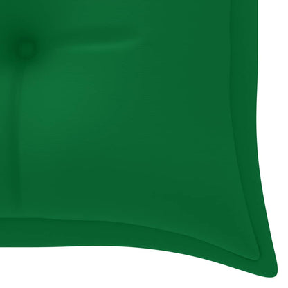 Panchina Batavia con Cuscino Verde 150 cm Legno Massello Teak - homemem39