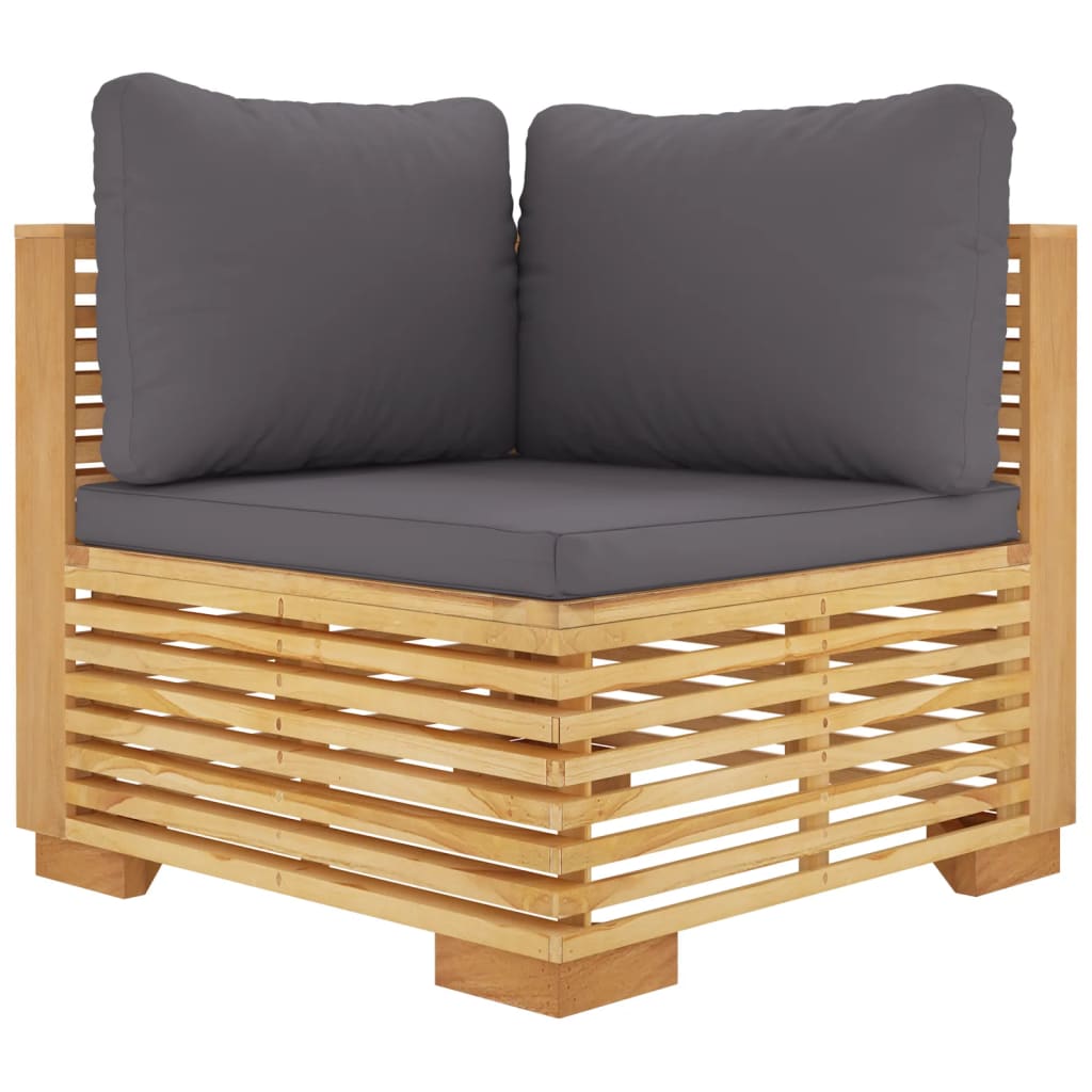 Set Divani da Giardino 4 pz con Cuscini Legno Massello di Teak - homemem39