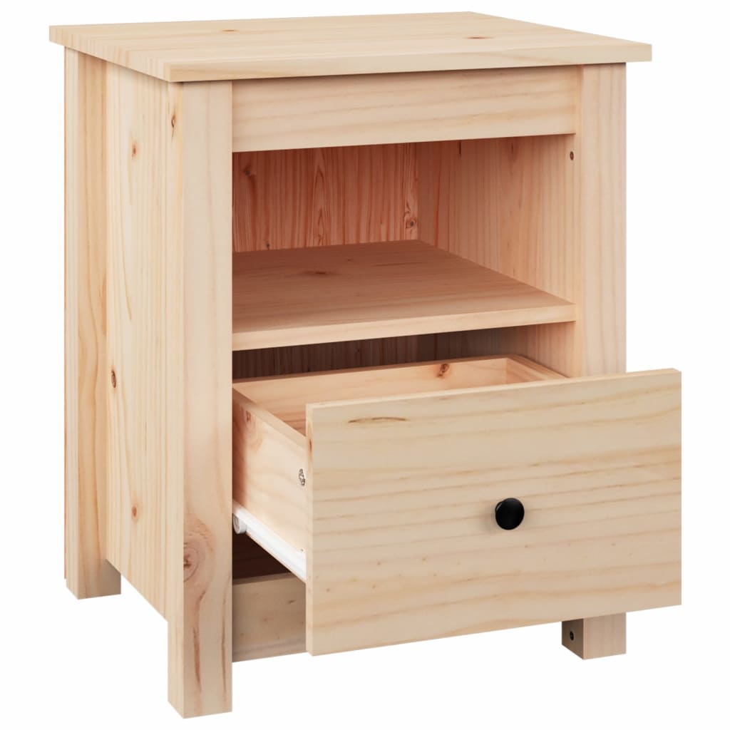 Comodini 2 pz 40x35x49 cm in Legno Massello di Pino - homemem39