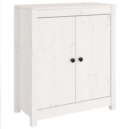 Credenza Bianca 70x35x80 cm in Legno Massello di Pino - homemem39