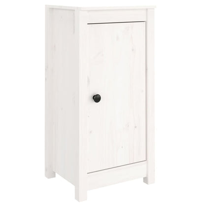 Credenze 2 pz Bianche 40x35x80 cm in Legno Massello di Pino - homemem39