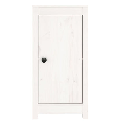 Credenze 2 pz Bianche 40x35x80 cm in Legno Massello di Pino - homemem39