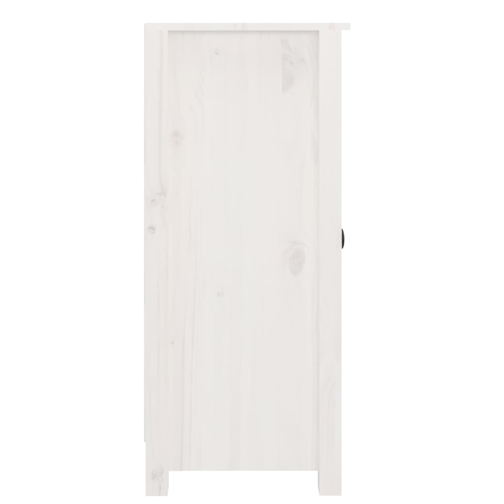 Credenze 2 pz Bianche 40x35x80 cm in Legno Massello di Pino - homemem39