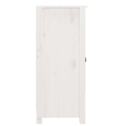 Credenze 2 pz Bianche 40x35x80 cm in Legno Massello di Pino - homemem39