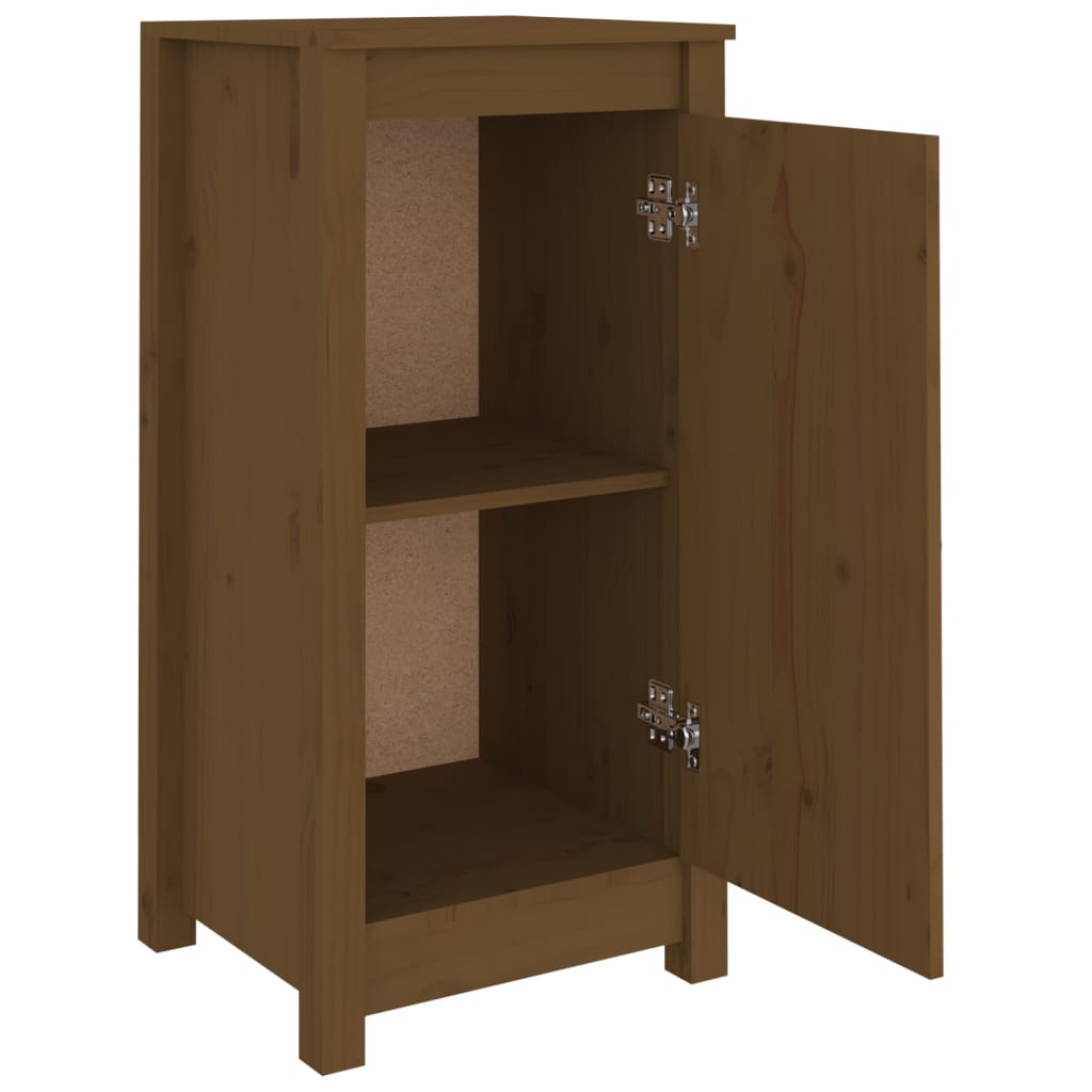 Credenze 2 pz Miele 40x35x80 cm in Legno Massello di Pino - homemem39