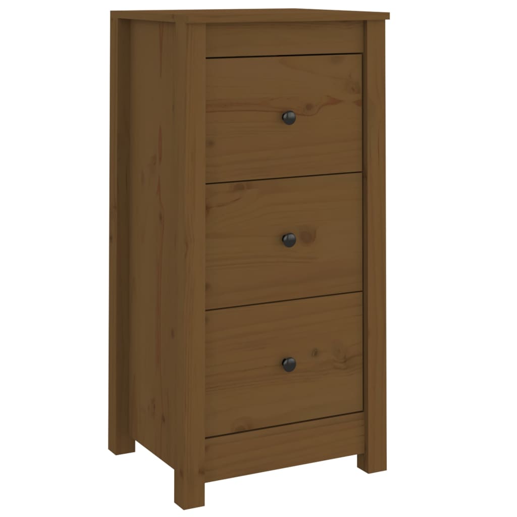 Credenze 2 pz Miele 40x35x80 cm in Legno Massello di Pino - homemem39