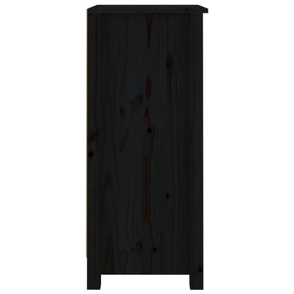 Credenze 2 pz Nere 40x35x80 cm in Legno Massello di Pino - homemem39