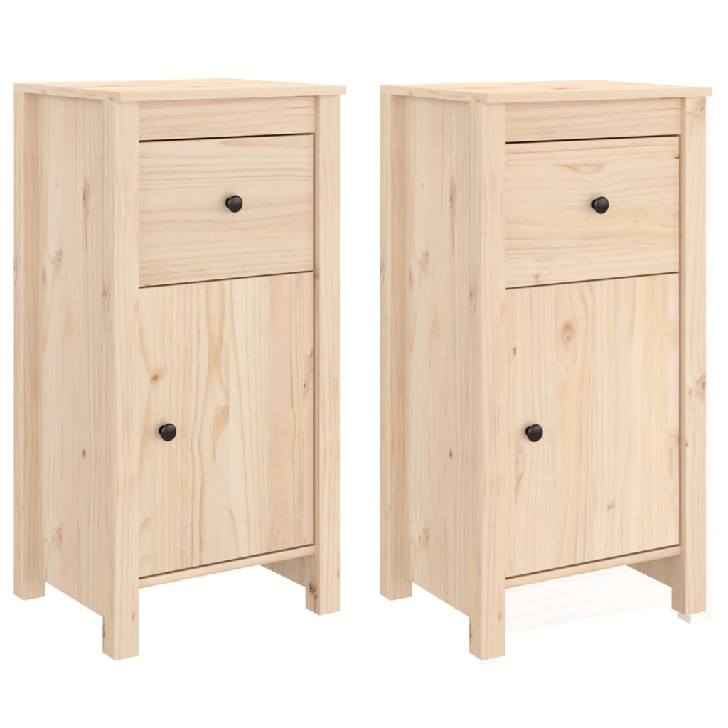 Credenze 2 pz 40x35x80 cm in Legno Massello di Pino - homemem39