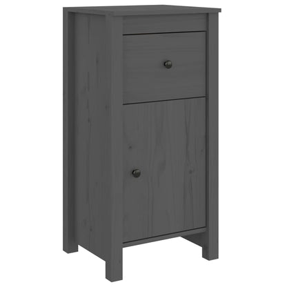 Credenza Grigia 40x35x80 cm in Legno Massello di Pino - homemem39