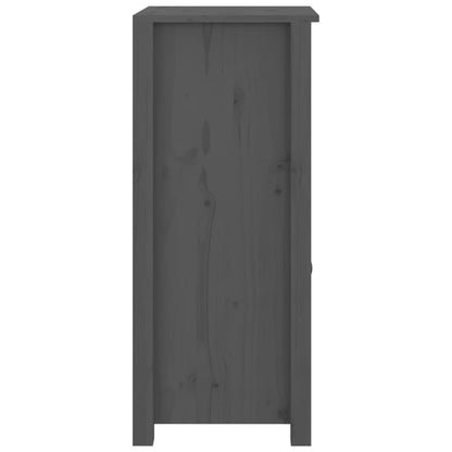 Credenze 2 pz Grigie 40x35x80 cm in Legno Massello di Pino - homemem39