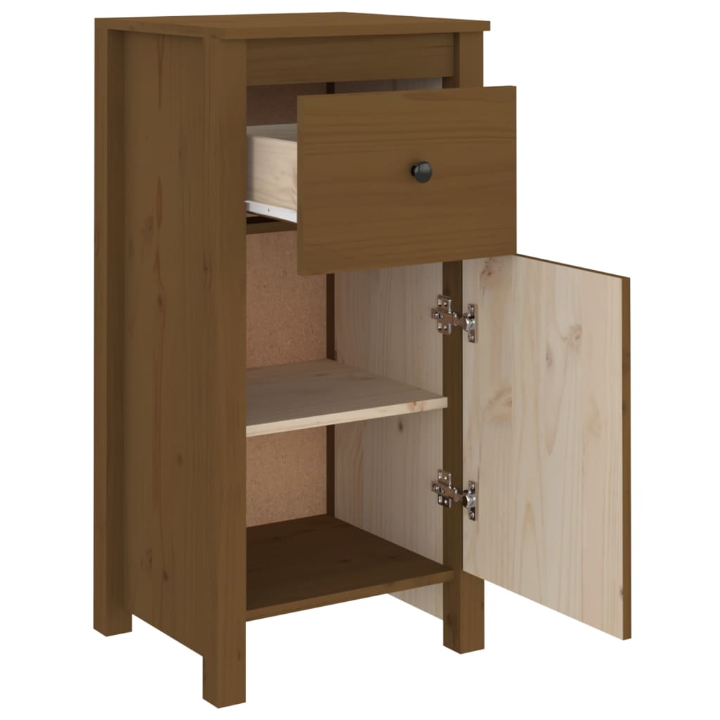 Credenze 2 pz Miele 40x35x80 cm in Legno Massello di Pino - homemem39