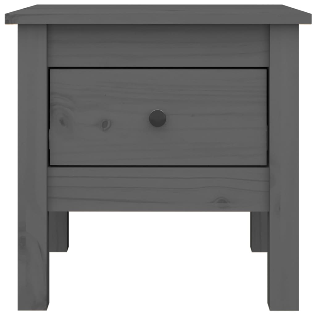 Tavolino Grigio 40x40x39 cm Legno Massello di Pino - homemem39