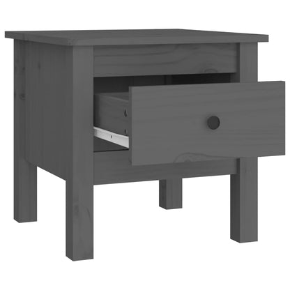 Tavolino Grigio 40x40x39 cm Legno Massello di Pino - homemem39