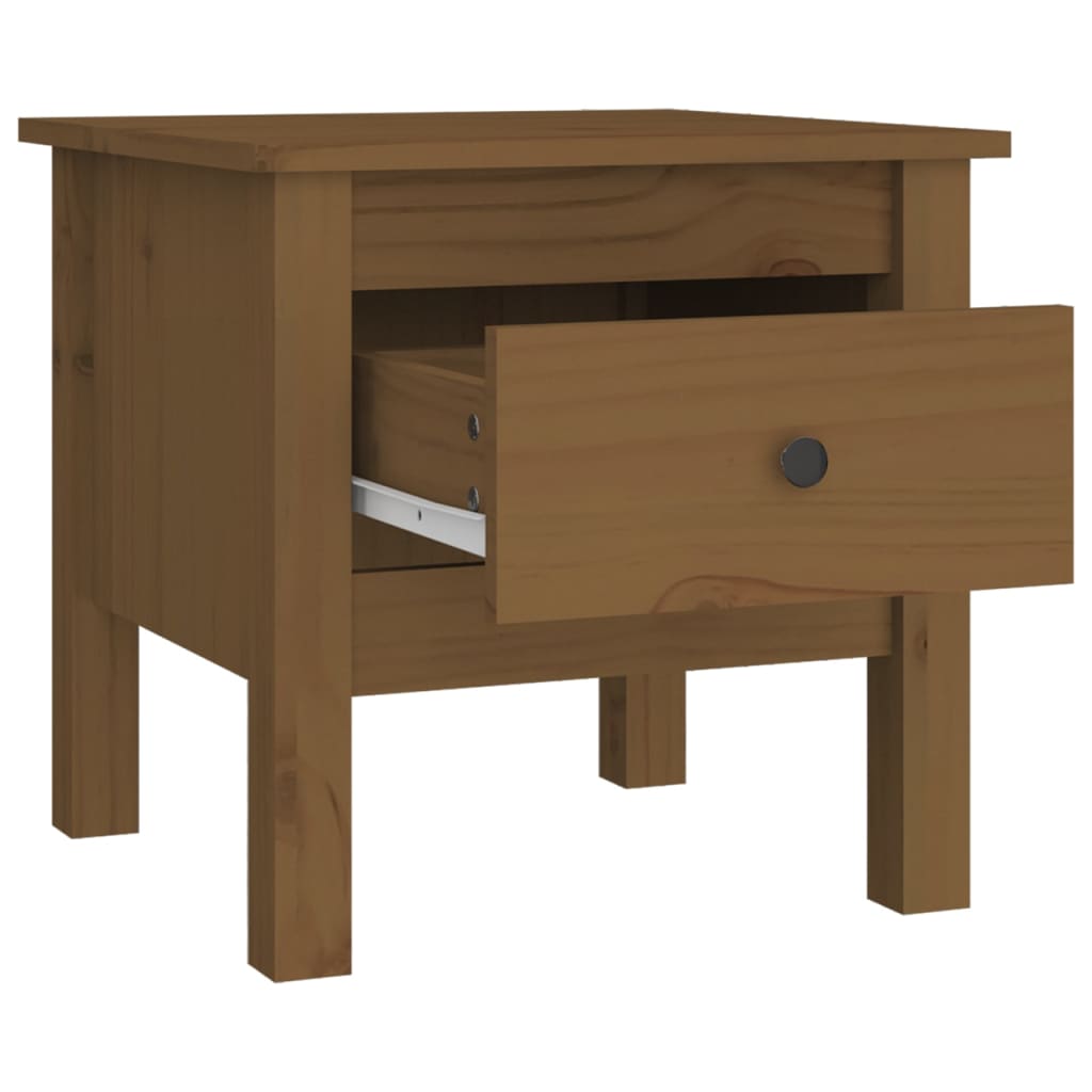 Tavolini 2 pz Miele 40x40x39 cm Legno Massello di Pino - homemem39