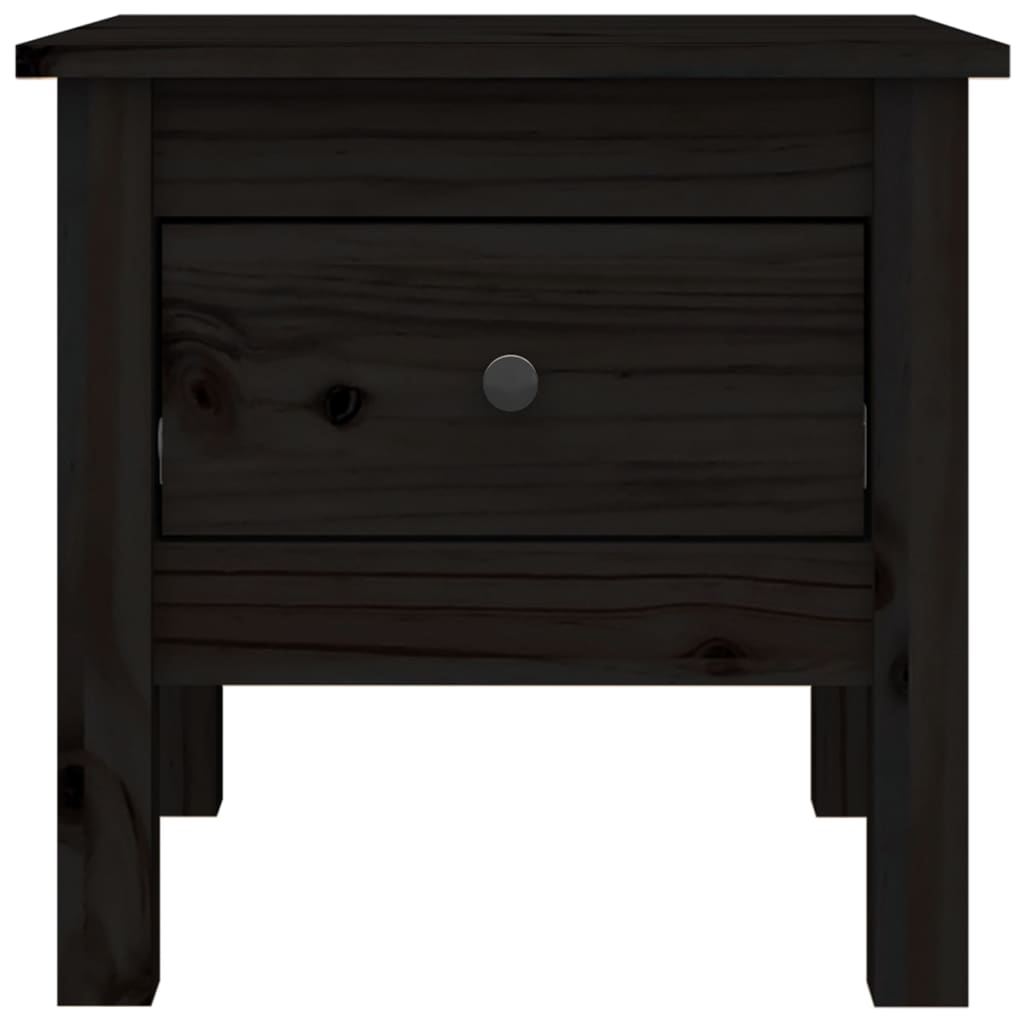 Tavolino Nero 40x40x39 cm Legno Massello di Pino - homemem39