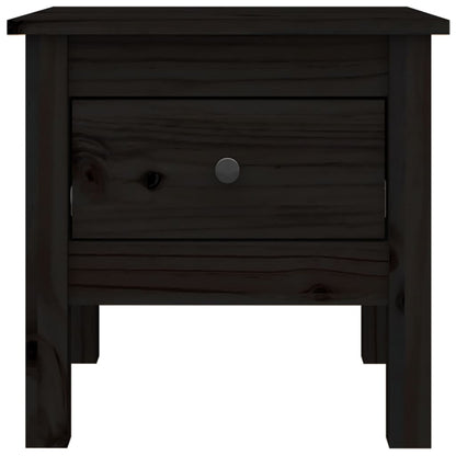 Tavolino Nero 40x40x39 cm Legno Massello di Pino - homemem39