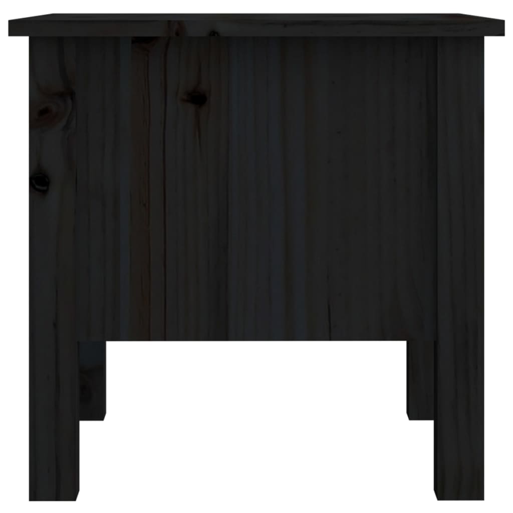 Tavolino Nero 40x40x39 cm Legno Massello di Pino - homemem39