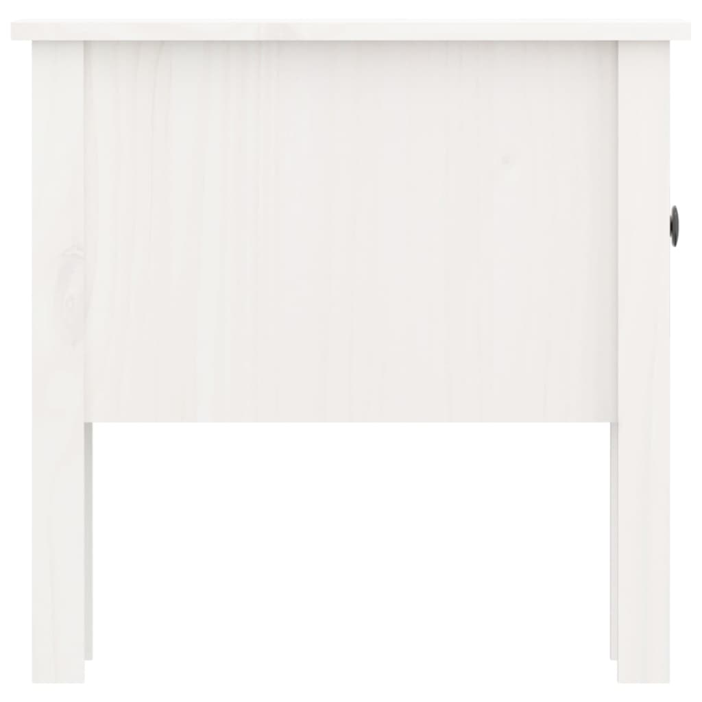 Tavolino Bianco 50x50x49 cm Legno Massello di Pino - homemem39