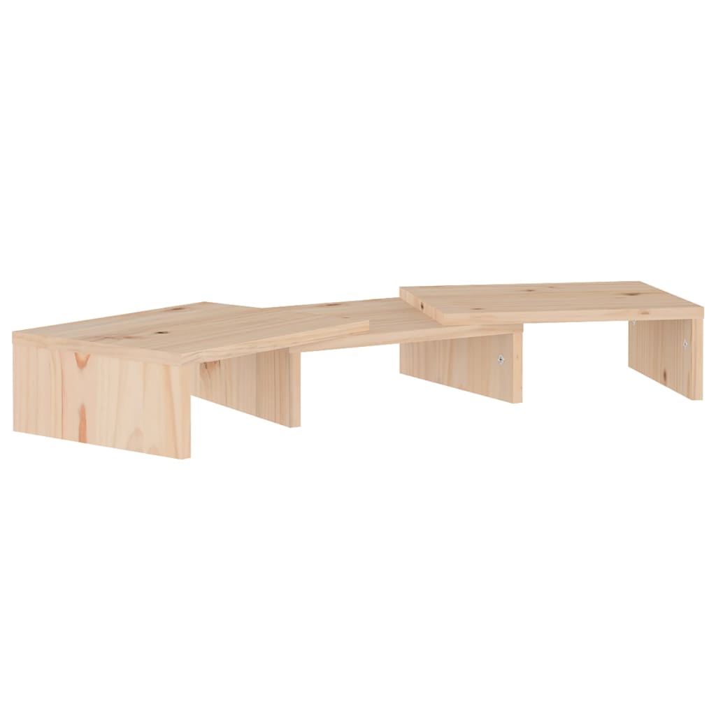 Supporto per Monitor 60x24x10,5 cm in Legno Massello di Pino - homemem39