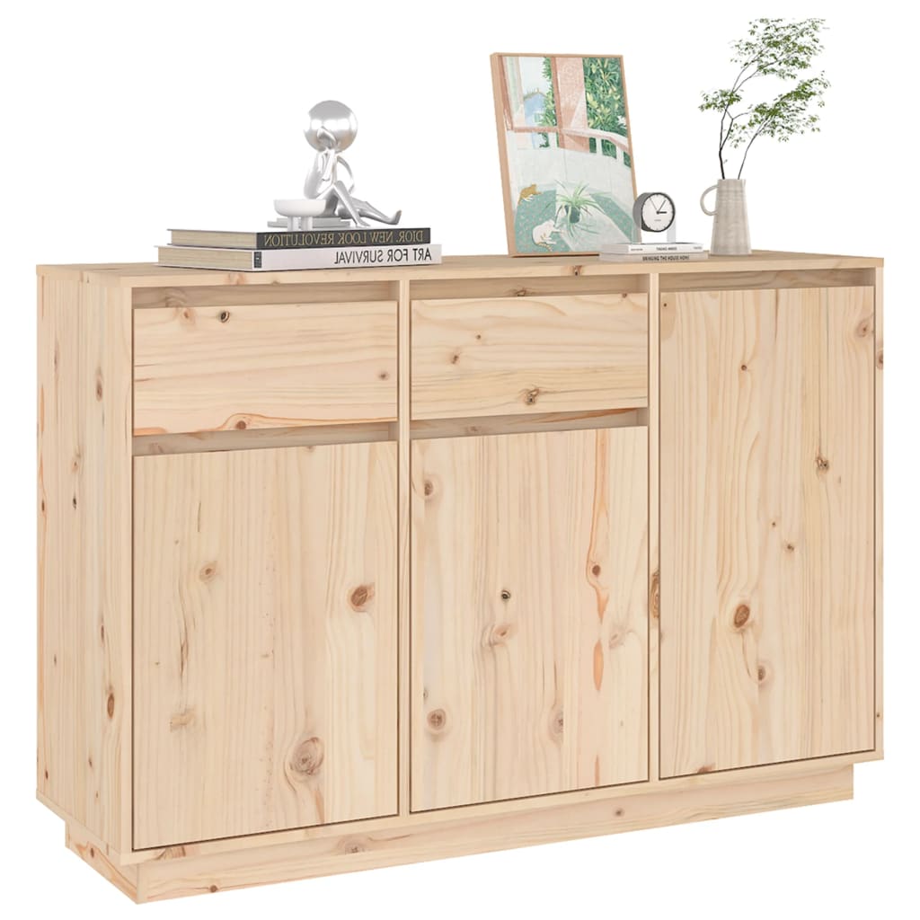 Credenza 110x34x75 cm in Legno Massello di Pino - homemem39