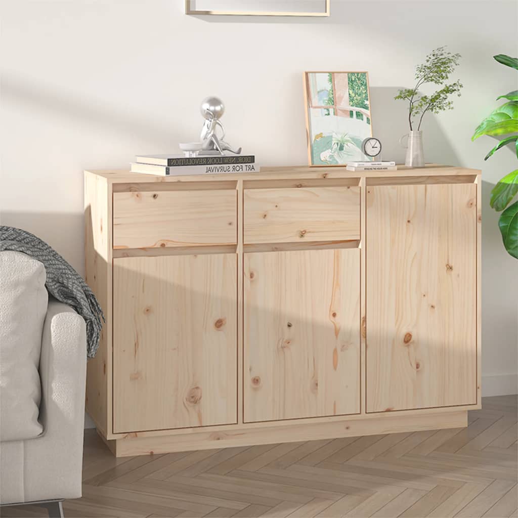 Credenza 110x34x75 cm in Legno Massello di Pino - homemem39