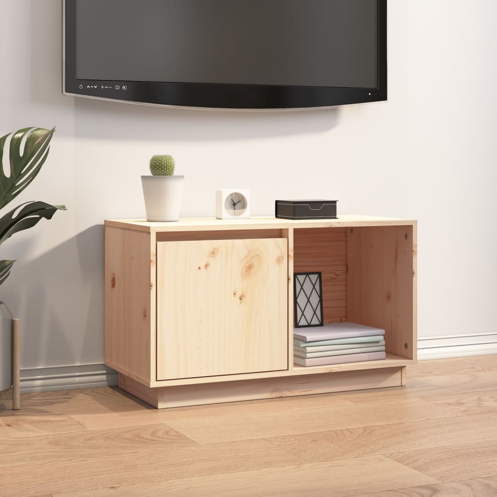 Mobile Porta TV 74x35x44 cm in Legno Massello di Pino - homemem39