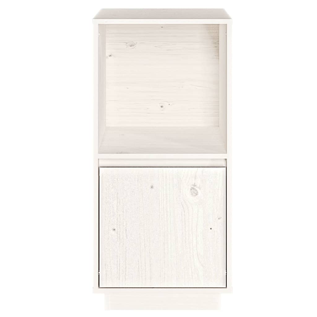 Credenza Bianca 38x35x80 cm in Legno Massello di Pino - homemem39